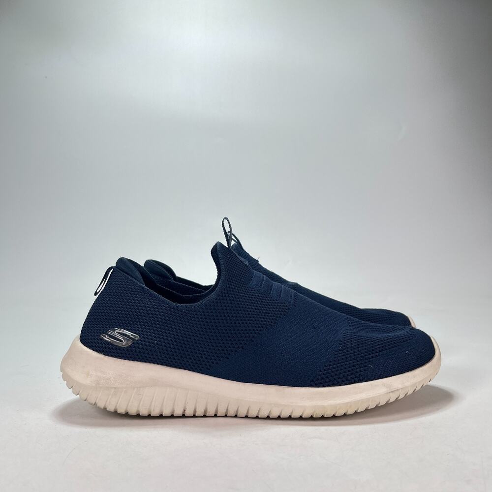 Skechers Ultra Flex First Take Navy Blue Slip On Walking Shoes Women's Size 9.5